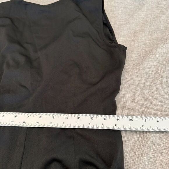 Do+Be Sleeveless Wrap Skort Dress‎ | Black | V-Neck with Tuxedo Collar | Size LG - Picture 5 of 12